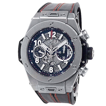 Preowned Hublot Big Bang Unico Titanium Chronograph Skeleton Dial Watch 411.NX.1170.RX