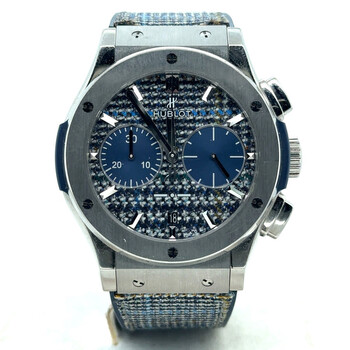 Preowned Hublot Classic Fusion Chronograph Automatic Chronometer Blue Dial Watch 521.NX.2770.NR.JPN18