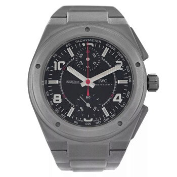 Preowned IWC Ingenieur Chronograph Amg Chronograph Black Dial Watch IW372503