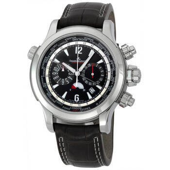 Preowned Jaeger LeCoultre Master Compressor Chronograph Black Dial Watch Q1768470