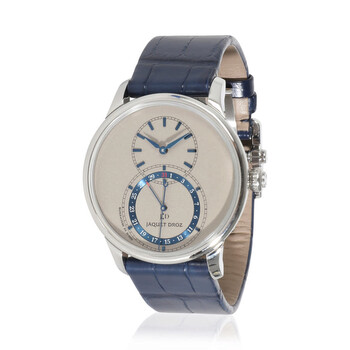 Preowned Jaquet Droz Grande Seconde Quantieme Titanium Grey Sandblasted Dial Watch J007020350