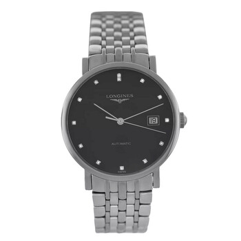 Preowned Longines Elegant Collection Automatic Diamond Black Dial Watch L4.810.4.57.6