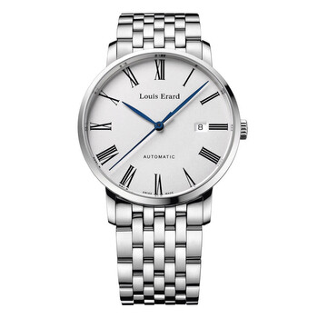 Preowned Louis Erard Excellence Silvertone Dial Watch 68233AA01.BMA35