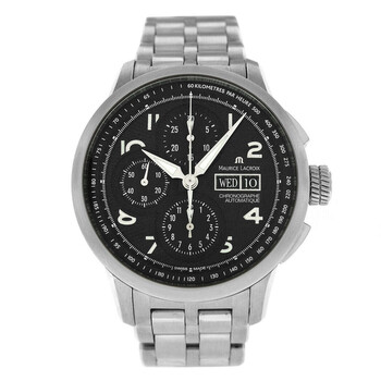 Preowned Maurice Lacroix Masterpiece Masterchrono Chronograph Automatic Black Dial Watch MP6348SS00132E