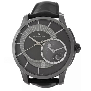 Preowned Maurice Lacroix Pontos Decentrique Gmt GMT Automatic DayNight Grey Dial Watch PT6108TT031291