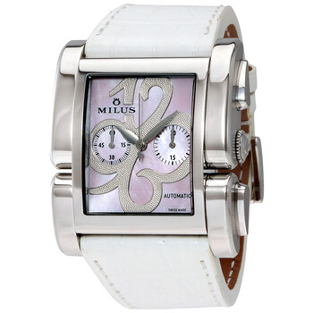Preowned Milus Apiana Pink Mother of Pearl Chronograph Automatic Watch APIC004