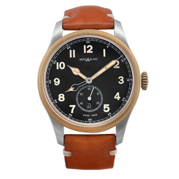 Preowned Montblanc 1858 GMT Automatic DayNight Black Dial Watch MB116479