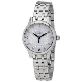 Preowned Montblanc Boheme Diamond SilveryWhite Guilloche Dial Watch