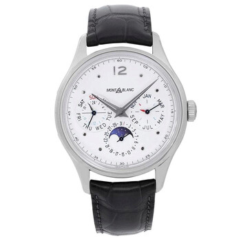 Preowned Montblanc Heritage Perpetual GMT Automatic White Dial Watch MB119925