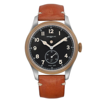 Preowned Montblanc Montblanc 1858 GMT Automatic DayNight Black Dial Watch MB116479