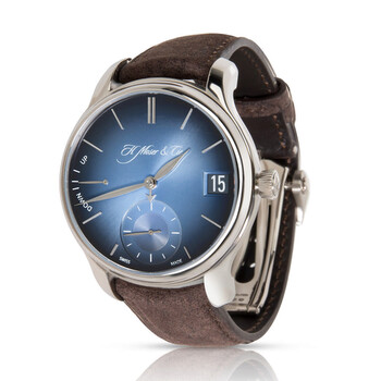 Preowned Moser  Cie Endeavour Perpetual Hand Wind Blue Dial Watch