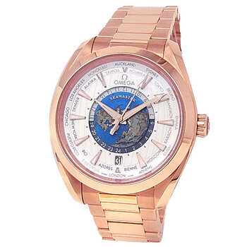 Preowned Omega Aqua Terra CoAxial GMT Silver Dial Watch 220.50.43.22.02.001