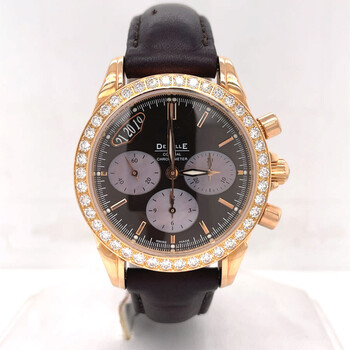 Preowned Omega De Ville CoAxial Chronograph Automatic Diamond Brown Dial Watch 4677.60.37