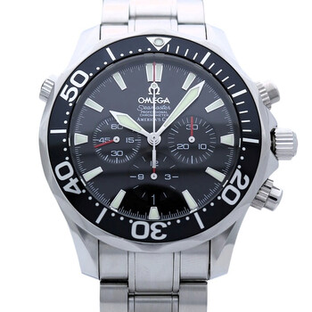Preowned Omega Seamaster Chronograph Automatic Black Dial Watch