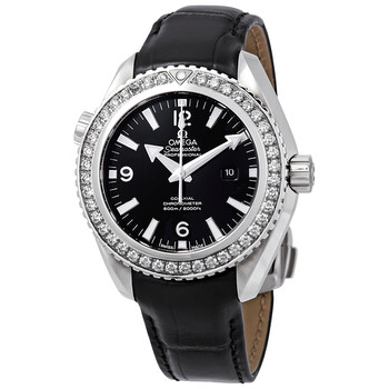 Preowned Omega Seamaster Planet Ocean Diamond Black Dial Watch 232.18.38.20.01.001