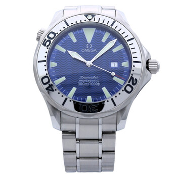Preowned Omega Seamaster Quartz Chronometer Blue Dial Watch