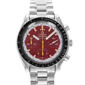 Preowned Omega Speedmaster Chronograph Automatic Red Dial Watch