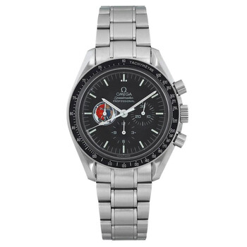 Preowned Omega Speedmaster Professional Chronograph Hand Wind Black Dial Watch 3597.22.00