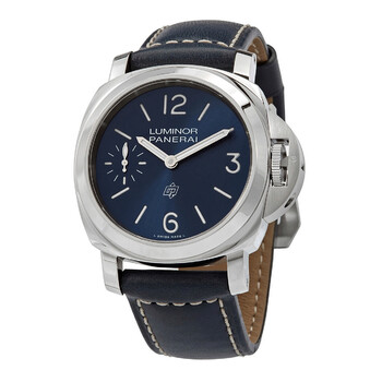 Preowned Panerai Luminor Blu Mare Hand Wind Blue Dial Watch PAM01085