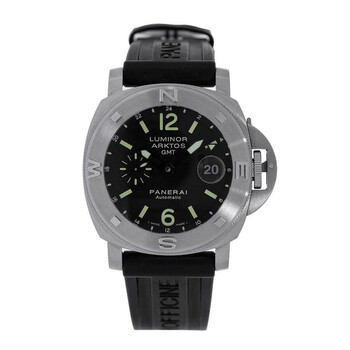 Preowned Panerai Luminor GMT Automatic Black Dial Watch PAM00186