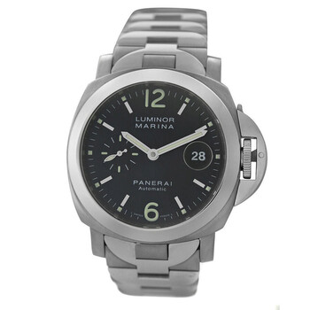 Preowned Panerai Luminor Marina Automatic Black Dial Watch PAM00165