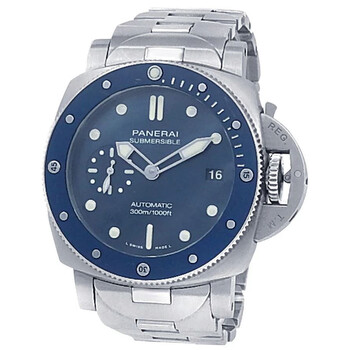 Preowned Panerai Submersible Blu Notte Blue Dial Watch PAM02068