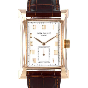 Preowned Patek Philippe Pagoda Hand Wind Silver Dial Watch 5500R