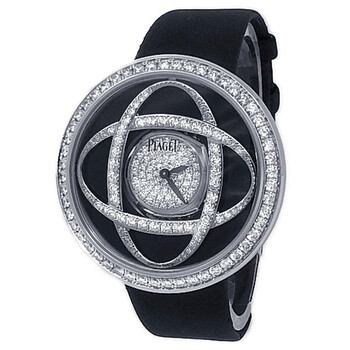 Preowned Piaget Limelight Jazz Party Quartz Diamond Black Dial Watch G0A35156