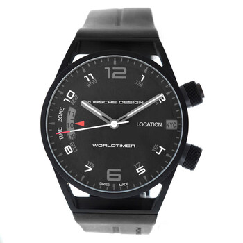 Preowned Porsche Design Worldtimer P6750 Automatic Black Dial Watch 6750.13.44.1180