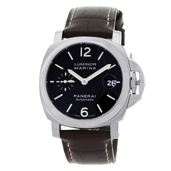 Preowned Preowned Panerai Luminor Marina Automatic Black Dial Watch PAM00048