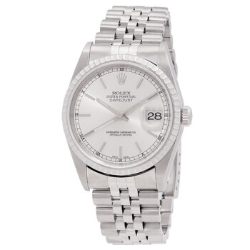Preowned Preowned Rolex Datejust Automatic Silver Dial Watch 16220BLSJ