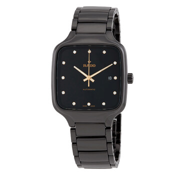 Preowned Rado Automatic Diamond Black Dial Watch R27078702