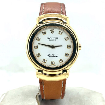 Preowned Rolex Cellini Quartz Diamond White Dial Watch