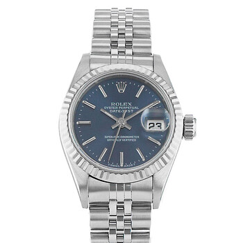 Preowned Rolex Datejust 26 Automatic Chronometer Blue Dial Watch 69174 BLSJ