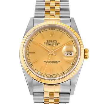 Preowned Rolex Datejust 26 Automatic Chronometer Gold Dial Watch 69173 CSJ