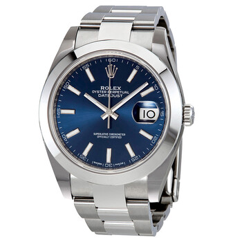 Preowned Rolex Datejust 41 Automatic Blue Dial Watch 126300BLSO