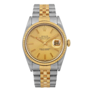 Preowned Rolex Datejust Automatic Chronometer Champagne Dial Watch 16233 CSJ