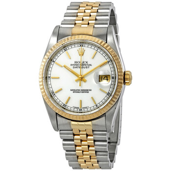 Preowned Rolex Oyster Perpetual Datejust Twotone 18kt Gold And Steel Watch 16233 WSJ