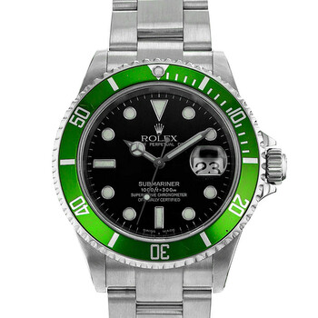 Preowned Rolex Submariner Automatic Chronometer Black Dial Watch 16610LV