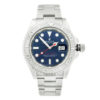 Preowned Rolex YachtMaster Automatic Chronometer Blue Dial Watch 116622 BLSO