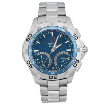Preowned Tag Heuer Aquaracer Chronograph Blue Dial Watch CAF7012.BA0815