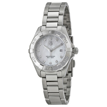 Preowned Tag Heuer Aquaracer Diamond Mother of Pearl Dial Watch WAY1413.BA0920