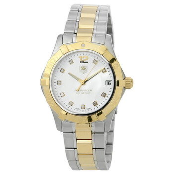 Preowned Tag Heuer Aquaracer Diamond White Mother of Pearl Dial Watch WAF1320.BB0820