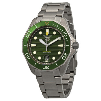 Preowned Tag Heuer Aquaracer Green Dial Watch WBP208B.BF0631