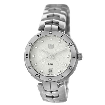 Preowned Tag Heuer Link Quartz Diamond White Dial Watch WAT1312.BA0956