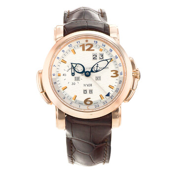 Preowned Ulysse Nardin Gmt Perpetual GMT Silver Dial Watch