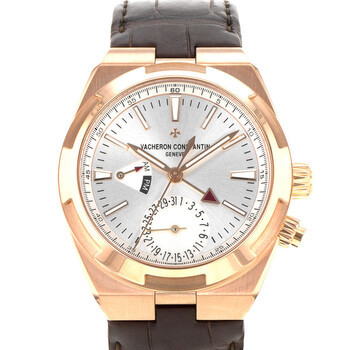 Preowned Vacheron Constantin Overseas Dual Time Automatic DayNight Silver Dial Watch 7900V000R