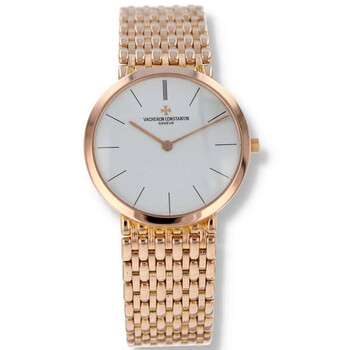 Preowned Vacheron Constantin Patrimony Hand Wind White Dial Watch 33093454J2