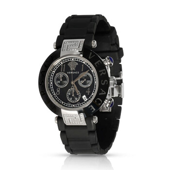 Preowned Versace Reve Chronograph Quartz Black Dial Watch 95C