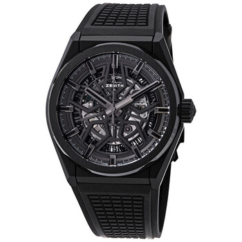 Preowned Zenith Defy Classic Black Skeleton Dial Watch 49.9000.67077.R782